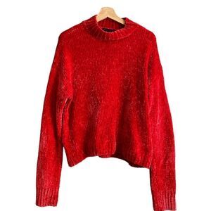 Sanctuary fuzzy mock neck sweater